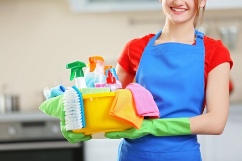 Cleaner preparing a residential home in Kingston for a deep clean