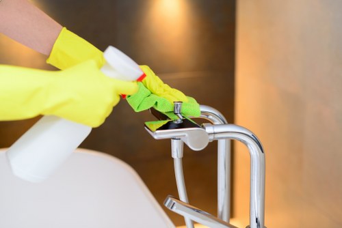 Commercial hard floor maintenance for a Kingston business interior