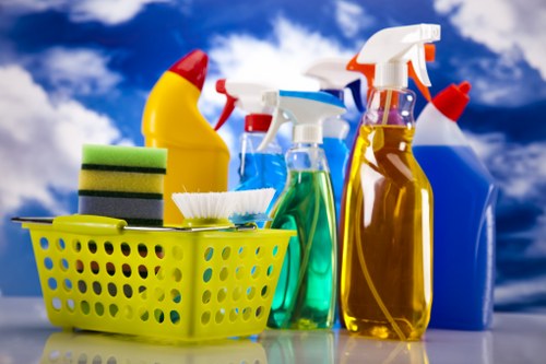 Professional deep cleaning with safety measures in place