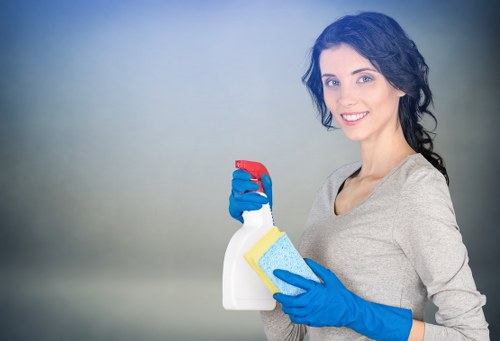 Cleaner handling a decorative rug with care in Kingston